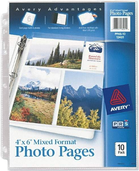 AVERY - 10 Piece Clear Photo Albums Accessories-Pages - 11-1/4" High x 8-1/2" Wide - Best Tool & Supply