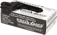 PRO-SAFE - 50 Piece Pack, Size L, 8 mil, Industrial Grade, Powder Free Nitrile Disposable Gloves - Exact Industrial Supply
