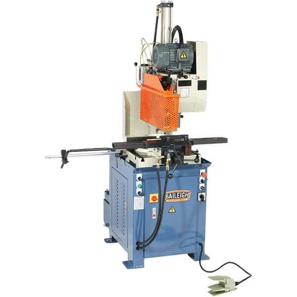 Baileigh - 4 Cutting Speeds, 17" Blade Diam, Cold Saw - 35 & 120 RPM Blade Speed, Floor Machine, 3 Phase, Compatible with Ferrous Material - Best Tool & Supply