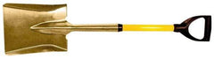 Ampco - 11" High x 9" Wide Square Aluminum Bronze Scoop - 37" Long Fiberglass D-Grip Handle - Best Tool & Supply