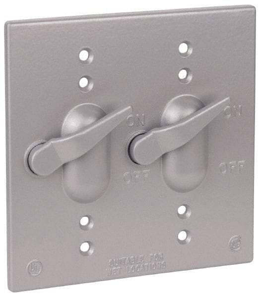 Thomas & Betts - Electrical Outlet Box Aluminum Switch Cover - Includes Gasket & Screw - Best Tool & Supply