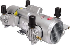 Gast - 2 hp, 11 CFM, 100 Max psi Piston Compressor Pump - 220 to 440/380 to 440 & 230/460 Volt, 21.58" Long x 12.36" Wide x 8.35" High - Best Tool & Supply