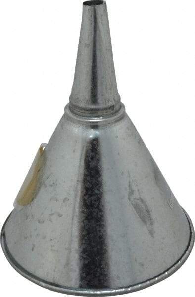 Plews - 1 Qt Capacity Steel Funnel - 6" Mouth OD, 3/4" Tip OD, Straight Spout - Best Tool & Supply