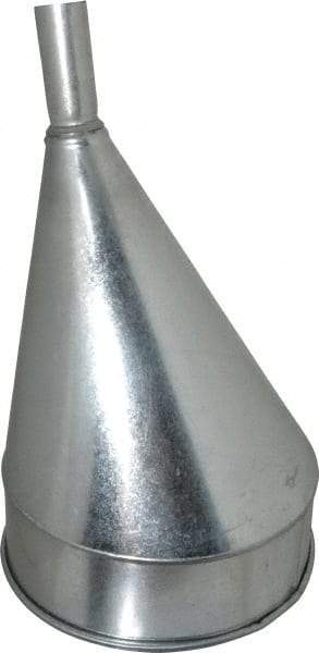 Plews - 8 Qt Capacity Steel Funnel - 10" Mouth OD, 1-1/4" Tip OD, Straight Spout - Best Tool & Supply