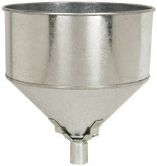 Plews - 8 Qt Capacity Steel Funnel - 9-1/2" Mouth OD, 1" Tip OD, Straight Spout - Best Tool & Supply