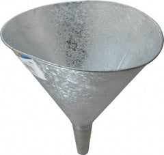 Plews - 7 pt Capacity Steel Funnel - 9-3/4" Mouth OD, 3/4" Tip OD, Straight Spout - Best Tool & Supply