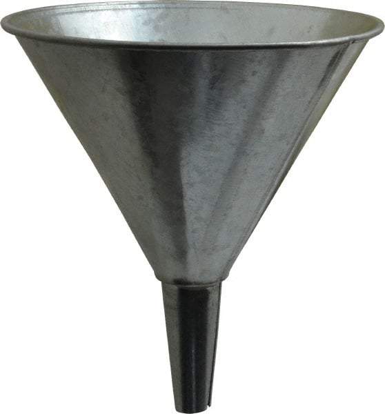 Plews - 32 oz Capacity Steel Funnel - 6-1/2" Mouth OD, 3/4" Tip OD, Straight Spout - Best Tool & Supply