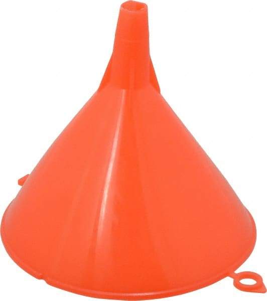 PRO-LUBE - 8 oz Capacity Plastic Funnel - 4-1/2" Mouth OD, 1/2" Tip OD, Straight Spout, Red - Best Tool & Supply