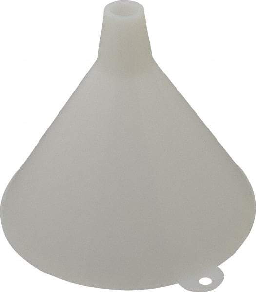 PRO-LUBE - 16 oz Capacity Plastic Funnel - 6" Mouth OD, 3/4" Tip OD, Straight Spout, White - Best Tool & Supply