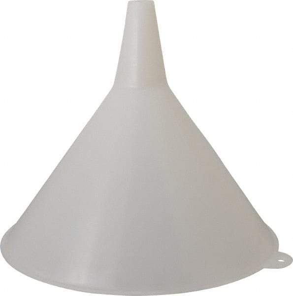 PRO-LUBE - 48 oz Capacity Plastic Funnel - 8" Mouth OD, 1" Tip OD, Straight Spout, White - Best Tool & Supply