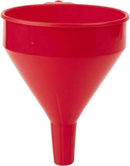 PRO-LUBE - 2 Qt Capacity Polyethylene Funnel - 7" Mouth OD, 1" Tip OD, Straight Spout, Red - Best Tool & Supply