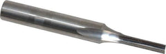 Onsrud - 1/8" Diam, 1/4" Shank Diam, 1/2" Length of Cut, 1 Flute Single Edge Straight Router Bit - 2" Overall Length, Left Hand Cut, Solid Carbide - Best Tool & Supply