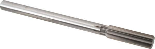 Cleveland - 25/32" High Speed Steel 8 Flute Chucking Reamer - Straight Flute, Straight Shank, 2-1/2" Flute Length, 9-1/2" OAL - Best Tool & Supply