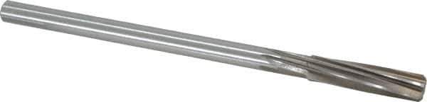 Cleveland - 7/16" High Speed Steel 6 Flute Chucking Reamer - Spiral Flute, Straight Shank, 1-3/4" Flute Length, 7" OAL - Best Tool & Supply