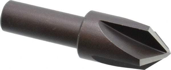 Cleveland - 3/4" Head Diam, 1/2" Shank Diam, 4 Flute 90° High Speed Steel Countersink - Oxide Finish, 2-13/32" OAL, Single End, Straight Shank, Right Hand Cut - Best Tool & Supply