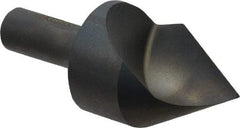 Cleveland - 1-1/4" Head Diam, 1/2" Shank Diam, 1 Flute 60° High Speed Steel Countersink - Oxide Finish, 2-3/4" OAL, Single End, Straight Shank, Right Hand Cut - Best Tool & Supply