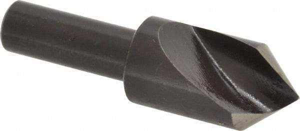 Cleveland - 5/8" Head Diam, 3/8" Shank Diam, 1 Flute 82° High Speed Steel Countersink - Oxide Finish, 2-3/32" OAL, Single End, Straight Shank, Right Hand Cut - Best Tool & Supply