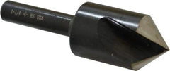 Cleveland - 1-1/4" Head Diam, 1/2" Shank Diam, 1 Flute 90° High Speed Steel Countersink - Oxide Finish, 2-3/4" OAL, Single End, Straight Shank, Right Hand Cut - Best Tool & Supply