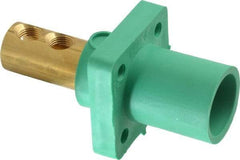 Leviton - 3R NEMA Rated, 600 Volt, 400 Amp, 1/0 to 4/0 AWG, Male, Double Set Screw, Panel Receptacle - 4-1/2 Inch Long, Green - Best Tool & Supply