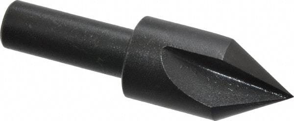 Cleveland - 5/8" Head Diam, 3/8" Shank Diam, 3 Flute 60° High Speed Steel Countersink - Oxide Finish, 2-3/32" OAL, Single End, Straight Shank, Right Hand Cut - Best Tool & Supply