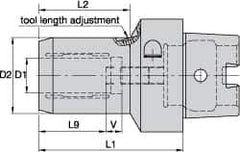 Kennametal - HSK50C Taper Shank, 10mm Hole Diam, Hydraulic Tool Holder/Chuck - 29.7mm Nose Diam, 65mm Projection, 30mm Clamp Depth, 15,000 RPM, Through Coolant - Exact Industrial Supply