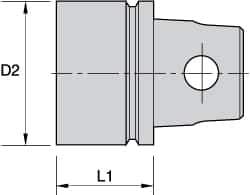 Kennametal - KM40 1.57 Inch Diameter Spindle Plug - 1.06 Inch Projection - Exact Industrial Supply