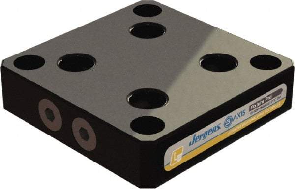 Jergens - 130mm Long x 130mm Wide x 30mm High Aluminum Fixture Plate - 30mm Plate Thickness - Best Tool & Supply