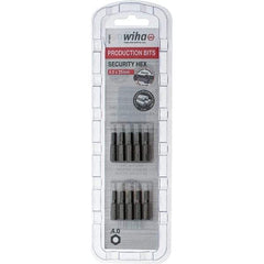 Wiha - 4mm Hex Screwdriver Bit - 1/4" Drive, 1" OAL - Best Tool & Supply