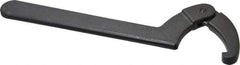 Proto - 4-1/2" to 6-1/4" Capacity, Black Oxide Finish, Adjustable Hook Spanner Wrench - 12-1/8" OAL, 1/4" Hook Pin Height - Best Tool & Supply