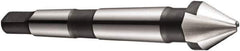 DORMER - 3 Flute 60° High Speed Steel Countersink - Bright Finish, 90mm OAL, Single End, Morse Taper Shank, Right Hand Cut - Best Tool & Supply