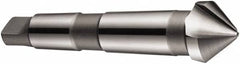 3 Flute 90° High Speed Steel Countersink Bright Finish, 150mm OAL, Single End, Morse Taper Shank, Right Hand Cut