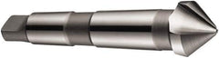 DORMER - 3 Flute 90° High Speed Steel Countersink - Bright Finish, 180mm OAL, Single End, Morse Taper Shank, Right Hand Cut - Best Tool & Supply