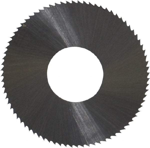 Controx - 1" Diam x 0.01" Blade Thickness x 3/8" Arbor Hole Diam, 80 Tooth Slitting and Slotting Saw - Arbor Connection, Right Hand, Uncoated, High Speed Steel, Concave Ground - Best Tool & Supply