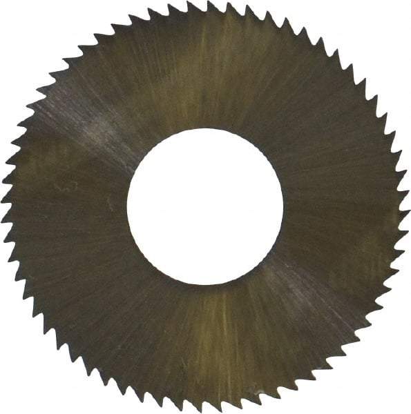 Controx - 1" Diam x 0.014" Blade Thickness x 3/8" Arbor Hole Diam, 64 Tooth Slitting and Slotting Saw - Arbor Connection, Right Hand, Uncoated, High Speed Steel, Concave Ground - Best Tool & Supply