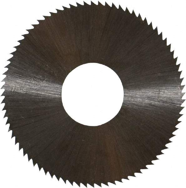 Controx - 1-1/2" Diam x 0.014" Blade Thickness x 1/2" Arbor Hole Diam, 80 Tooth Slitting and Slotting Saw - Arbor Connection, Right Hand, Uncoated, High Speed Steel, Concave Ground - Best Tool & Supply