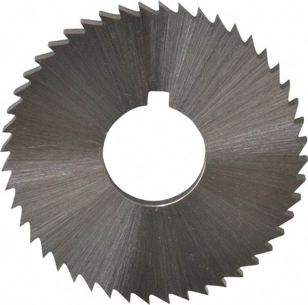 Controx - 1-1/2" Diam x 1/8" Blade Thickness x 1/2" Arbor Hole Diam, 48 Tooth Slitting and Slotting Saw - Arbor Connection, Right Hand, Uncoated, Cobalt, Concave Ground, Contains Keyway - Best Tool & Supply