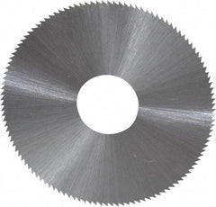 Controx - 1-3/4" Diam x 0.01" Blade Thickness x 1/2" Arbor Hole Diam, 120 Tooth Slitting and Slotting Saw - Arbor Connection, Right Hand, Uncoated, High Speed Steel, Concave Ground - Best Tool & Supply