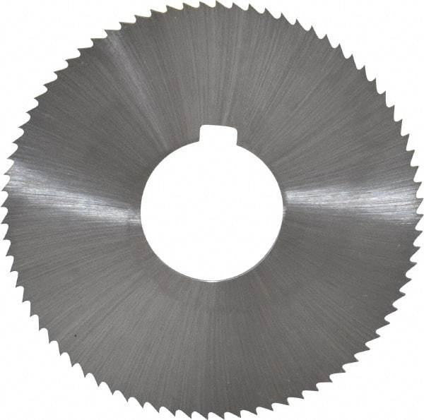 Controx - 3" Diam x 0.0781" Blade Thickness x 1" Arbor Hole Diam, 80 Tooth Slitting and Slotting Saw - Arbor Connection, Right Hand, Uncoated, Cobalt, Concave Ground, Contains Keyway - Best Tool & Supply