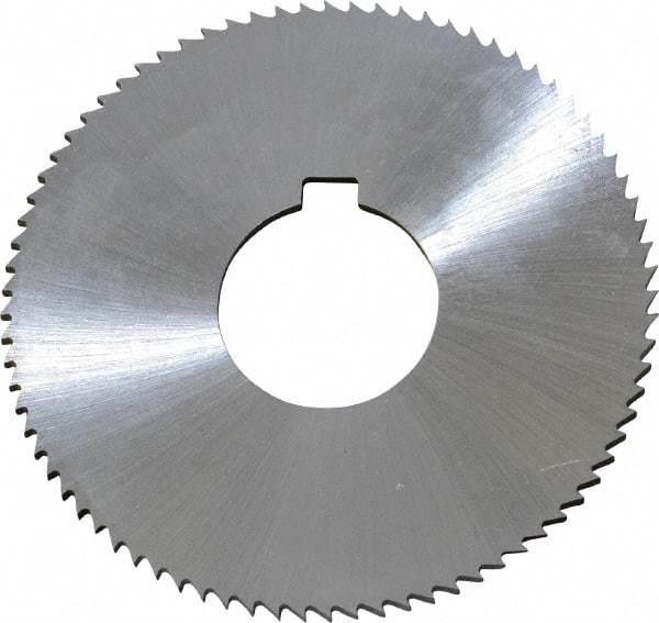 Controx - 3" Diam x 0.0938" Blade Thickness x 1" Arbor Hole Diam, 80 Tooth Slitting and Slotting Saw - Arbor Connection, Right Hand, Uncoated, Cobalt, Concave Ground, Contains Keyway - Best Tool & Supply