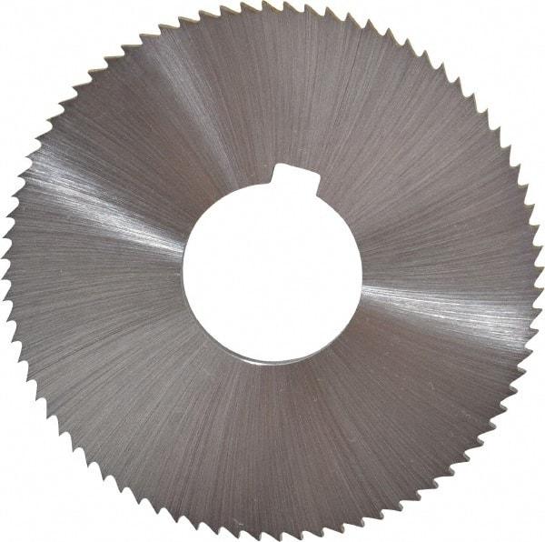 Controx - 3" Diam x 1/8" Blade Thickness x 1" Arbor Hole Diam, 80 Tooth Slitting and Slotting Saw - Arbor Connection, Right Hand, Uncoated, Cobalt, Concave Ground, Contains Keyway - Best Tool & Supply