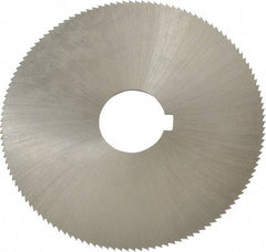 Controx - 4" Diam x 1/16" Blade Thickness x 1" Arbor Hole Diam, 128 Tooth Slitting and Slotting Saw - Arbor Connection, Right Hand, Uncoated, Cobalt, Concave Ground, Contains Keyway - Best Tool & Supply