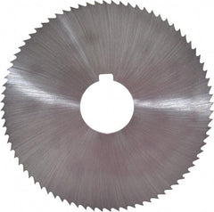 Controx - 4" Diam x 0.0781" Blade Thickness x 1" Arbor Hole Diam, 80 Tooth Slitting and Slotting Saw - Arbor Connection, Right Hand, Uncoated, Cobalt, Concave Ground, Contains Keyway - Best Tool & Supply