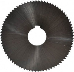 Controx - 4" Diam x 1/8" Blade Thickness x 1" Arbor Hole Diam, 80 Tooth Slitting and Slotting Saw - Arbor Connection, Right Hand, Uncoated, Cobalt, Concave Ground, Contains Keyway - Best Tool & Supply