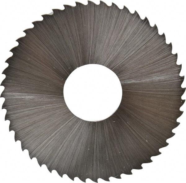 Controx - 2" Diam x 0.04" Blade Thickness x 5/8" Arbor Hole Diam, 48 Tooth Slitting and Slotting Saw - Arbor Connection, Right Hand, Uncoated, Cobalt, 15° Rake, Concave Ground, Contains Keyway - Best Tool & Supply