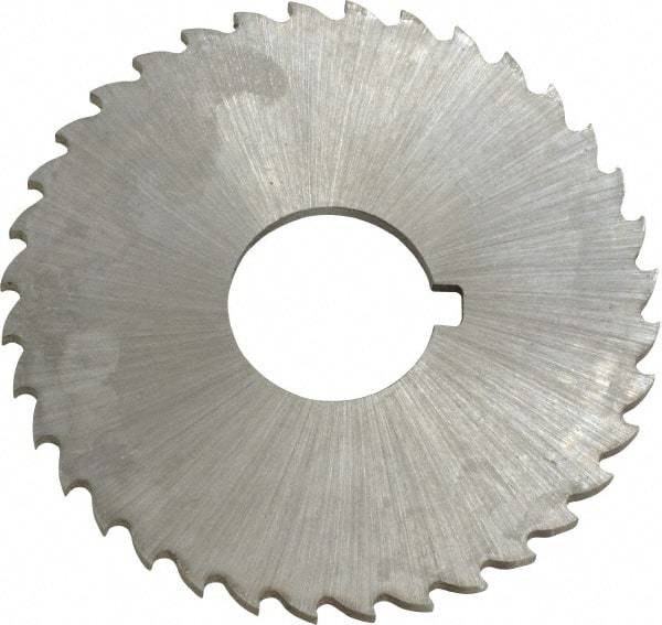 Controx - 2" Diam x 0.0781" Blade Thickness x 5/8" Arbor Hole Diam, 36 Tooth Slitting and Slotting Saw - Arbor Connection, Right Hand, Uncoated, Cobalt, 15° Rake, Concave Ground, Contains Keyway - Best Tool & Supply