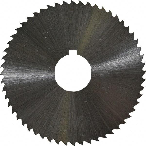 Controx - 2-1/2" Diam x 0.0469" Blade Thickness x 5/8" Arbor Hole Diam, 56 Tooth Slitting and Slotting Saw - Arbor Connection, Right Hand, Uncoated, Cobalt, 15° Rake, Concave Ground, Contains Keyway - Best Tool & Supply