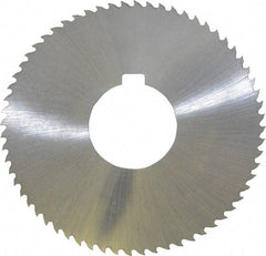 Controx - 3" Diam x 0.04" Blade Thickness x 1" Arbor Hole Diam, 64 Tooth Slitting and Slotting Saw - Arbor Connection, Right Hand, Uncoated, Cobalt, 15° Rake, Concave Ground, Contains Keyway - Best Tool & Supply