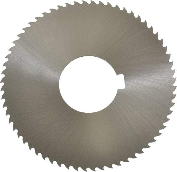 Controx - 3" Diam x 0.0469" Blade Thickness x 1" Arbor Hole Diam, 64 Tooth Slitting and Slotting Saw - Arbor Connection, Right Hand, Uncoated, Cobalt, 15° Rake, Concave Ground, Contains Keyway - Best Tool & Supply