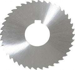 Controx - 3" Diam x 1/16" Blade Thickness x 1" Arbor Hole Diam, 40 Tooth Slitting and Slotting Saw - Arbor Connection, Right Hand, Uncoated, Cobalt, 15° Rake, Concave Ground, Contains Keyway - Best Tool & Supply