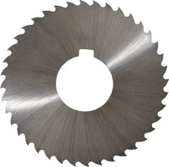 Controx - 3" Diam x 0.0938" Blade Thickness x 1" Arbor Hole Diam, 40 Tooth Slitting and Slotting Saw - Arbor Connection, Right Hand, Uncoated, Cobalt, 15° Rake, Concave Ground, Contains Keyway - Best Tool & Supply